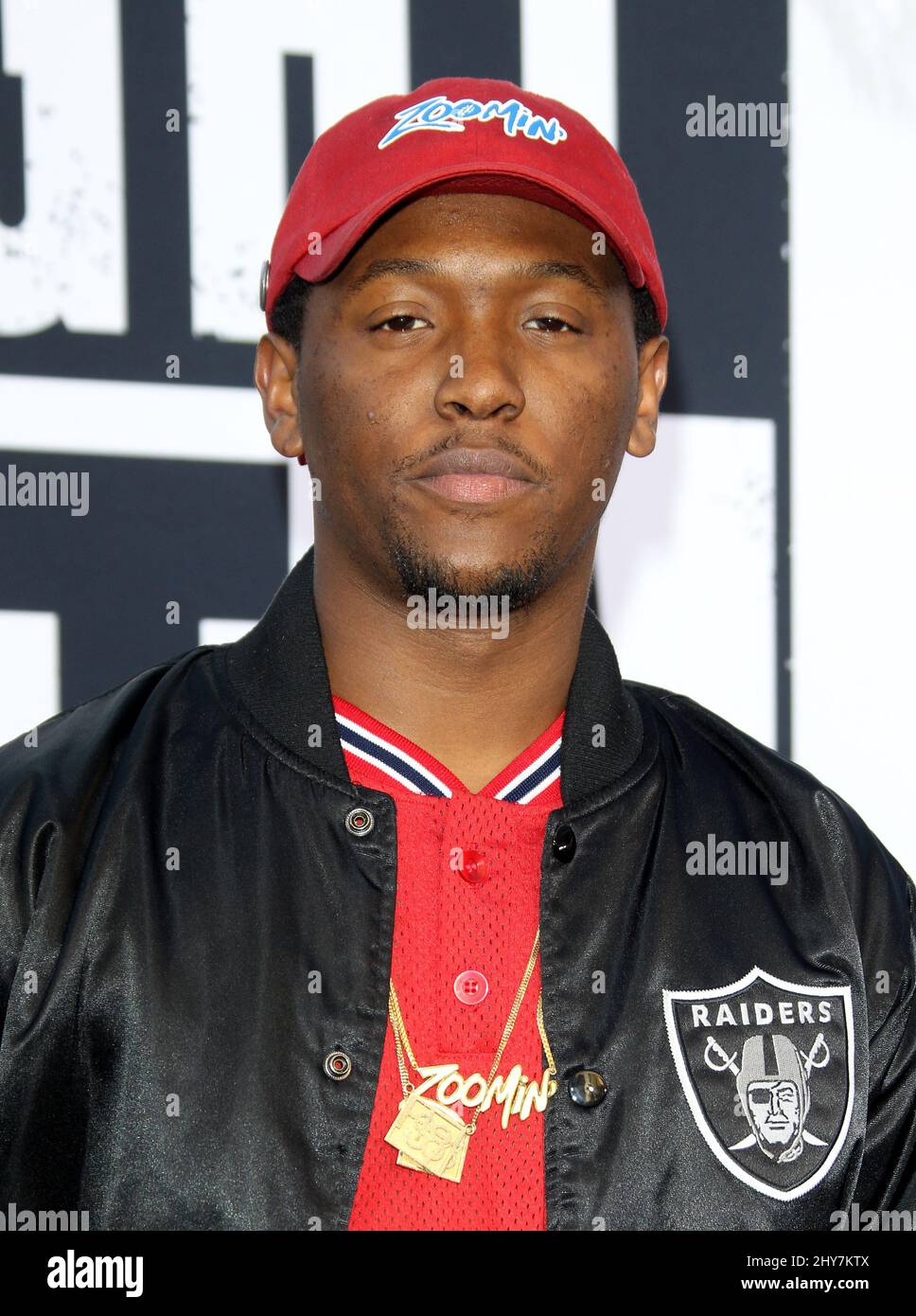 HitBoy, Chauncey Hollis attendng the 'Straight Outta Compton' Los