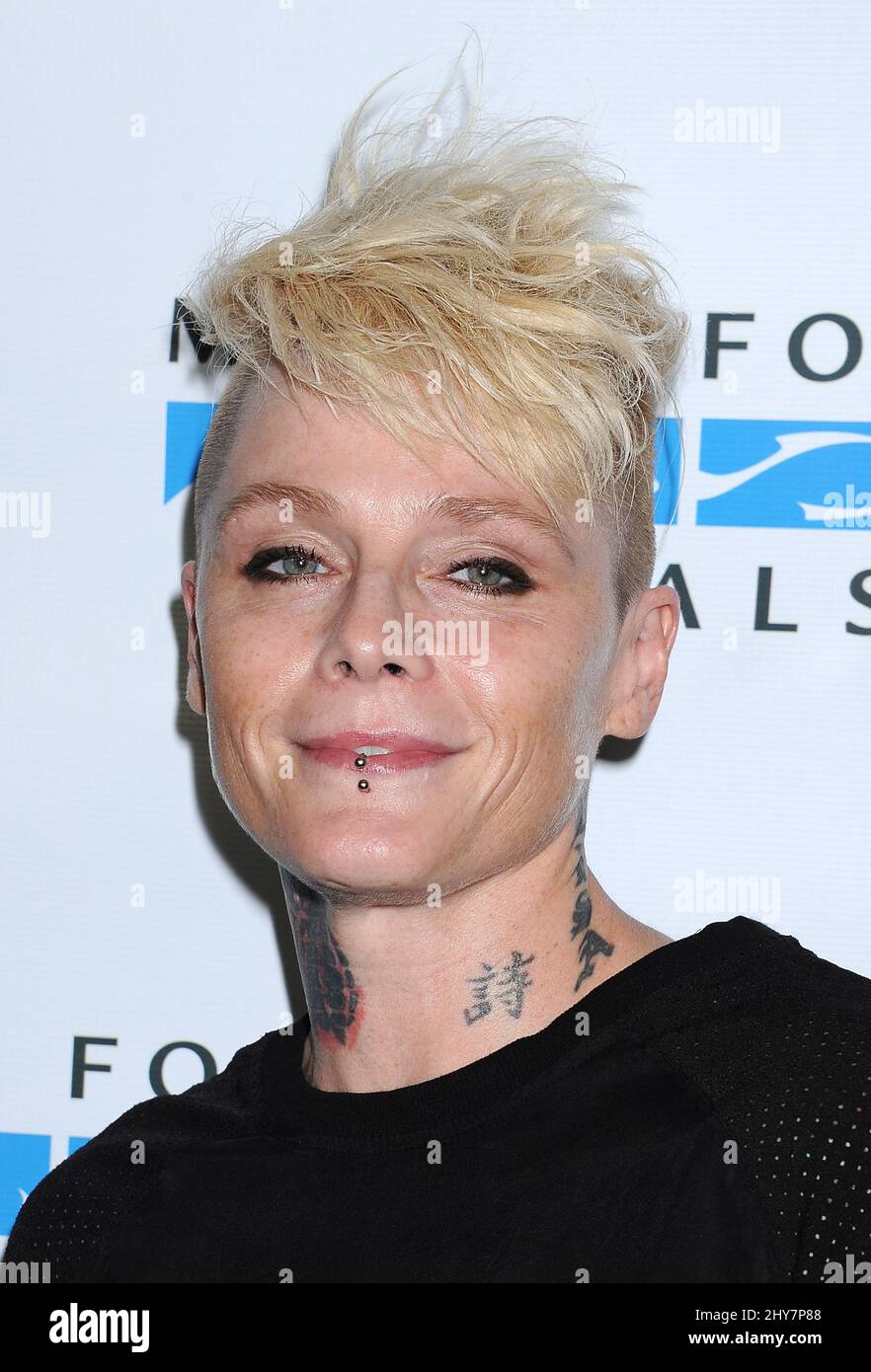 Otep Shamaya attents Mercy for Animals presents 'Hidden Heroes' Gala held at the Unici Casa. Stock Photo