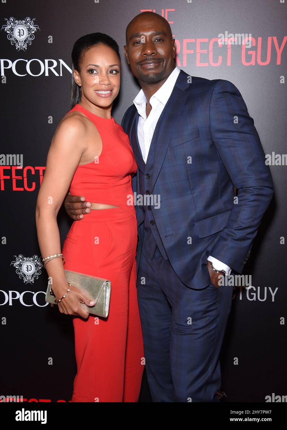 Morris Chestnut & Pam Byse attends the "The Perfect Guy" World Premiere(01)