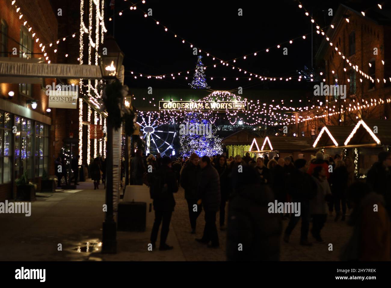Toronto Christmas Market on Distillery District in Toronto, Canada Stock Photo Alamy