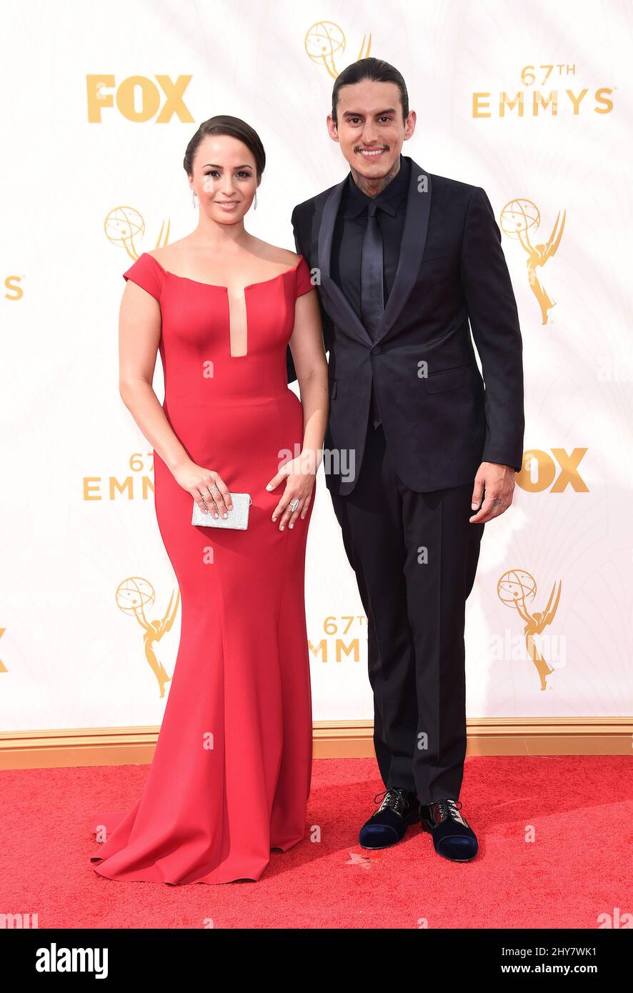 Janiece Sarduy, Richard Cabral arrives at the 67th Primetime Emmy