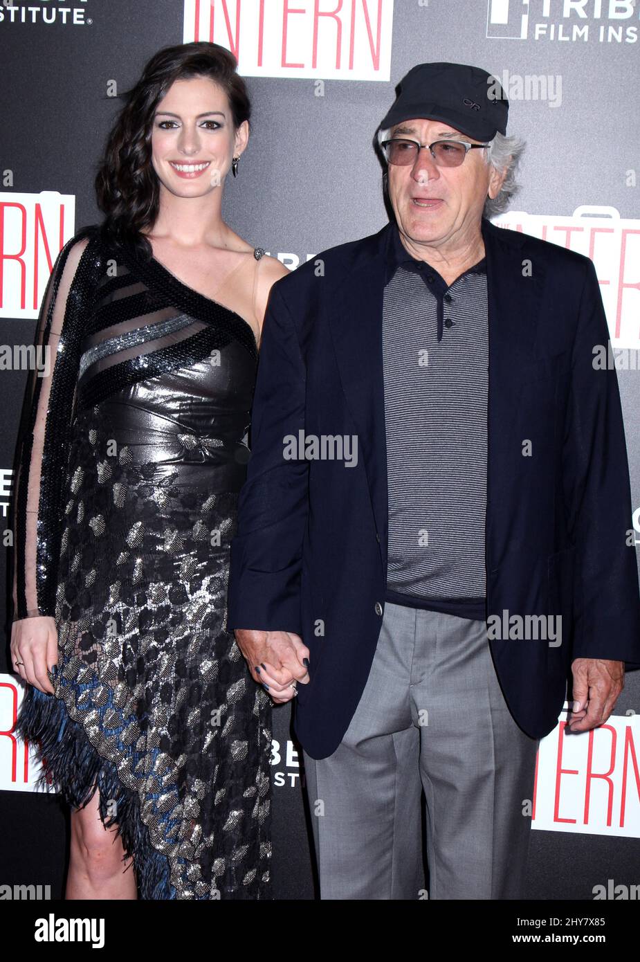 Anne Hathaway And Robert De Niro Attends The Intern World Premiere Held At The Ziegfeld Theatre On September 21 2015 2HY7X85 