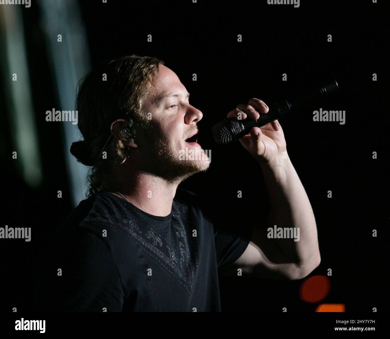 Dan Reynolds of Imagine Dragons during day 2 of the Life Is Beautiful Festival in Las Vegas, Nevada. Stock Photo
