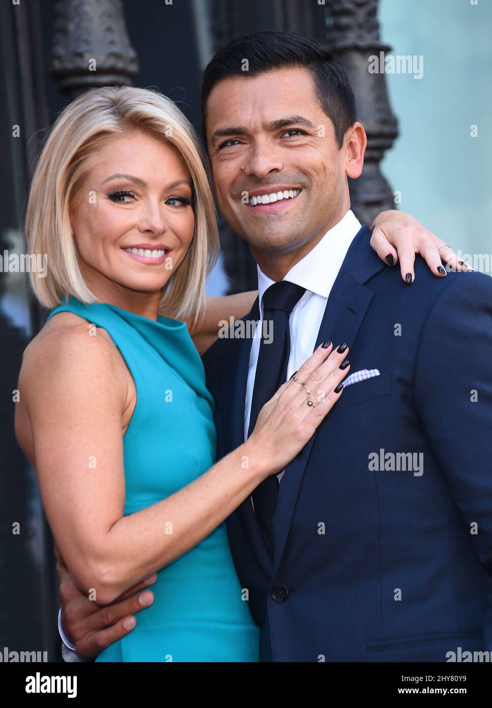 Kelly Ripa & Mark Consuelos attends the Kelly Ripa Hollywood Walk of