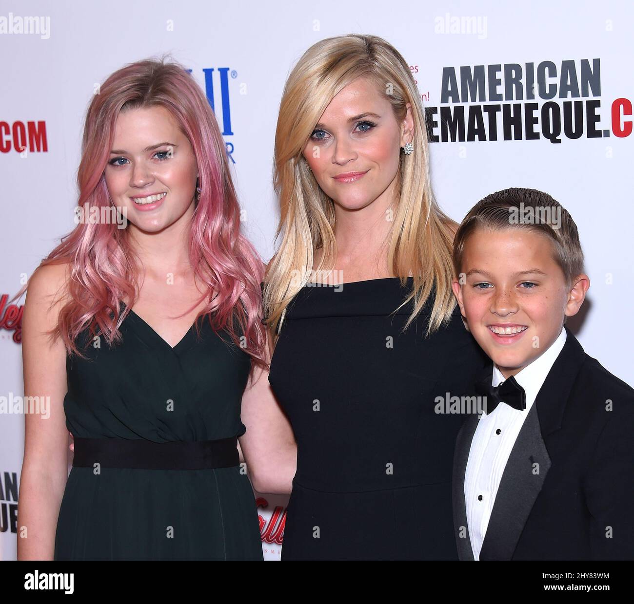 Reese Witherspoon, Ava Phillippe and Deacon Phillippe arriving for the