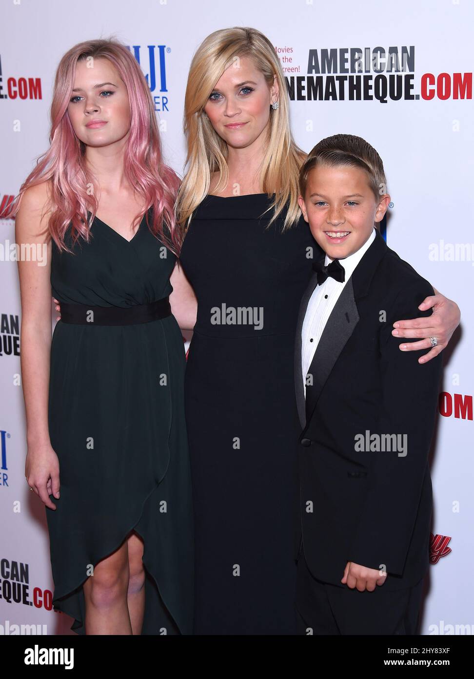 Reese Witherspoon, Ava Phillippe and Deacon Phillippe arriving for the