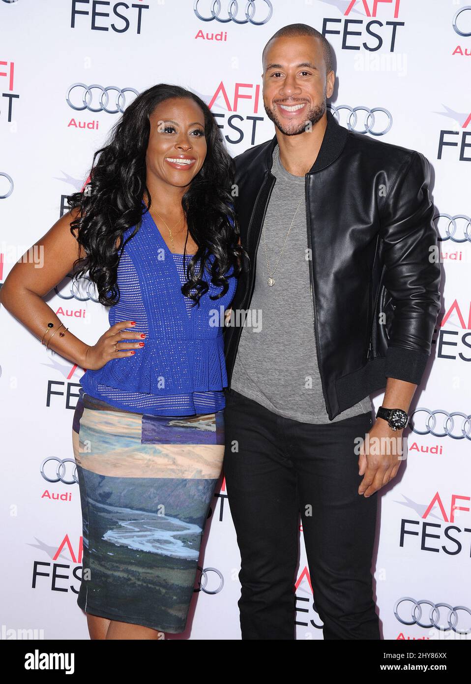 Nichelle Hines, Aaron Hines attending the premiere of Concussion as