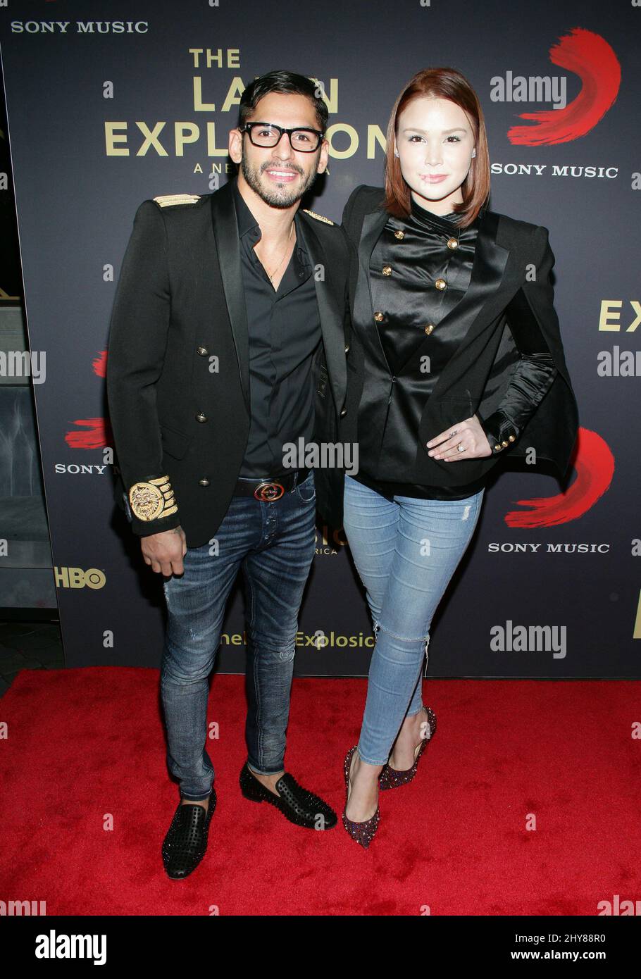 Jorge Linares, Michelle Linares attending THE LATIN EXPLOSION: A NEW AMERICA Documentary Premiere on HBO, Cosmopolitan Hotel, Las Vegas. Stock Photo