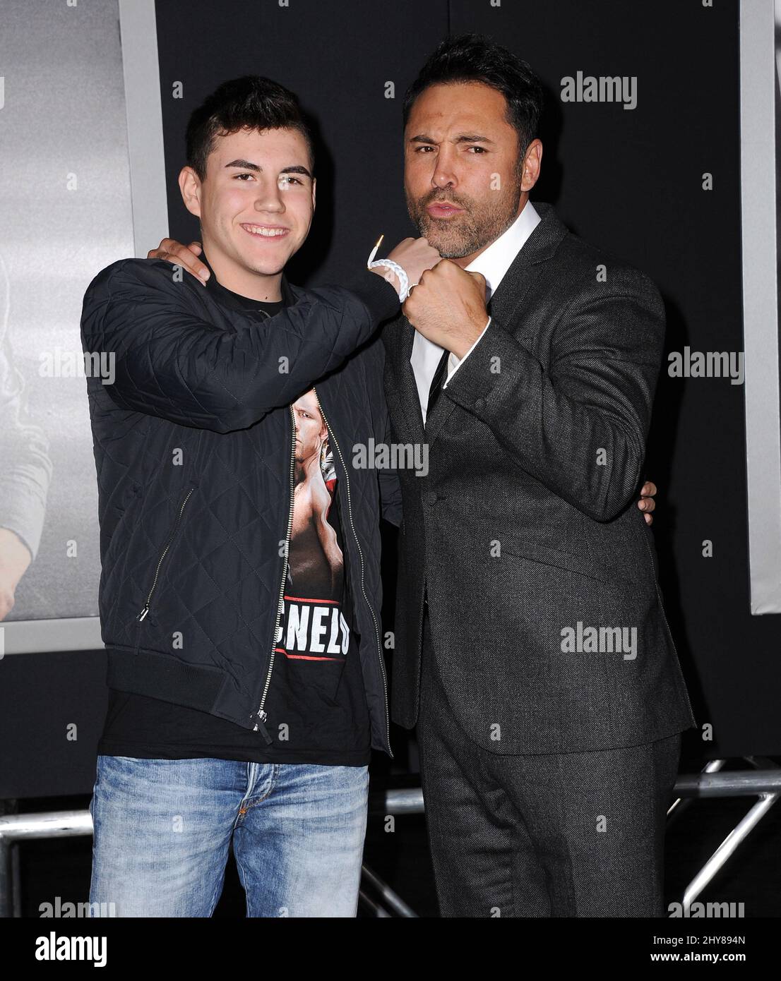 Oscar De La Hoya, Devon De La Hoya attending "Creed" Los Angeles ...