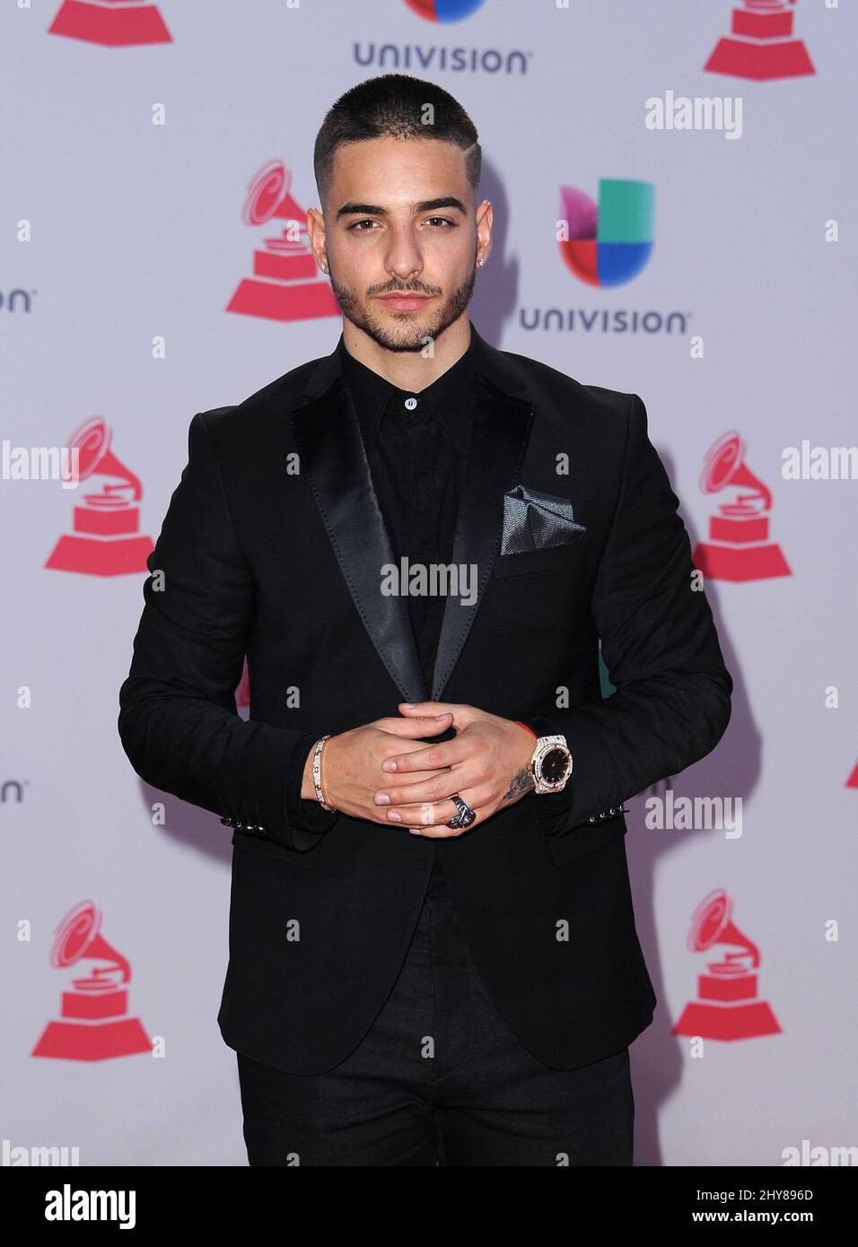 Maluma attending the 16th annual Latin Grammy Awards at the MGM Grand