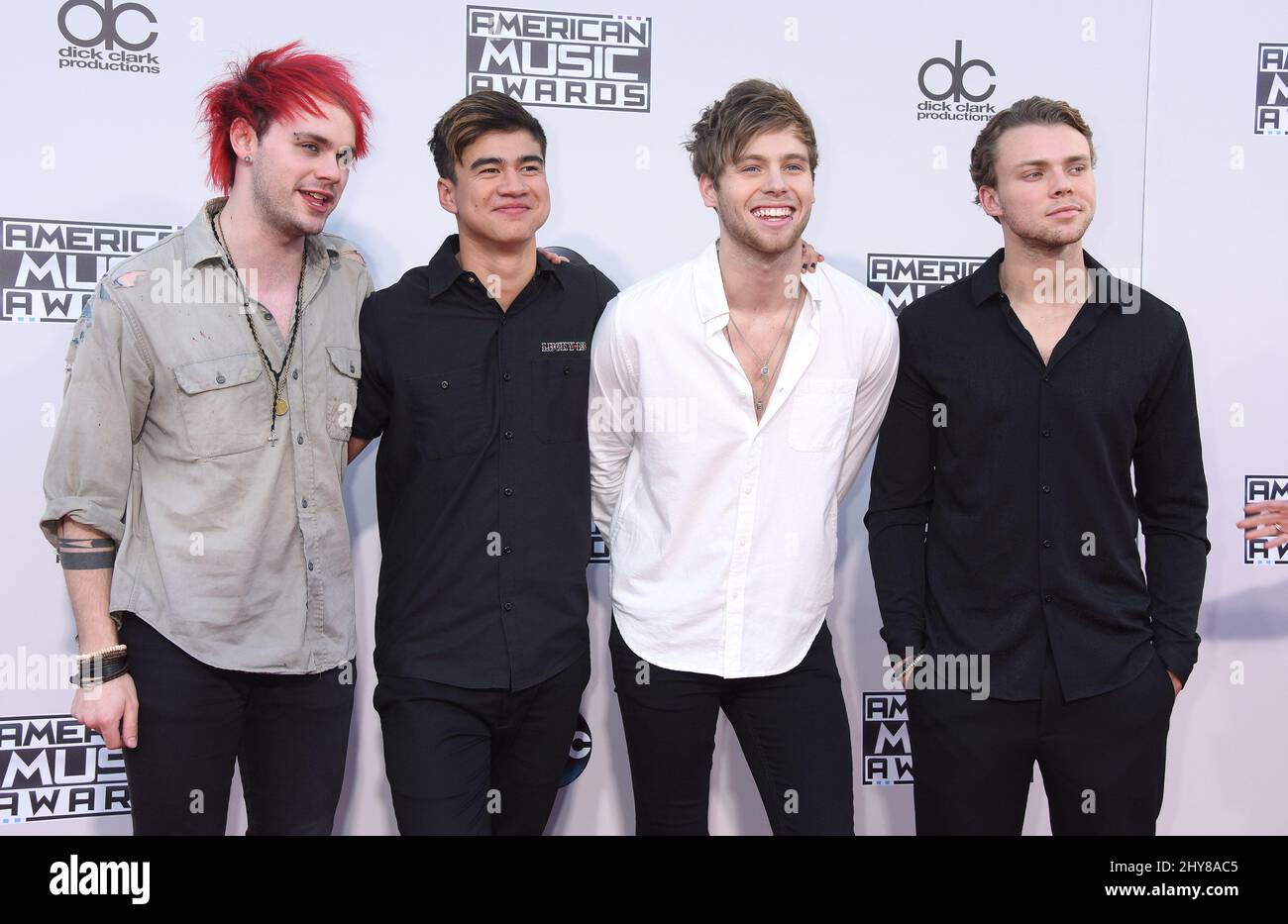 5 Seconds Of Summer 2015 American Music Awards held at the Microsoft ...