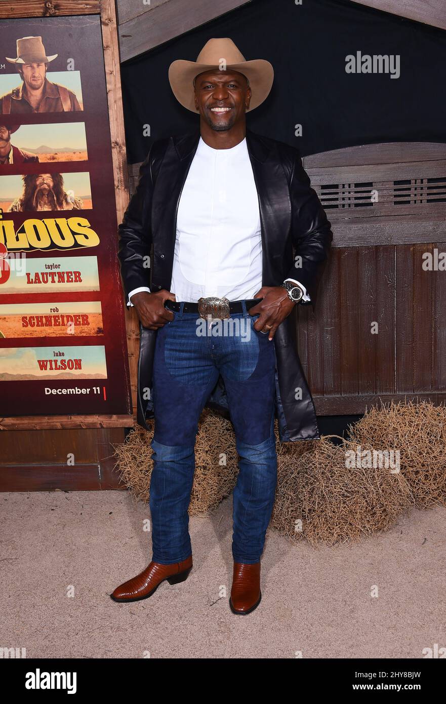 Terry Crews attending 'The Ridiculous 6' premiere held at the AMC Universal CityWalk Stadium 19 in Los Angeles, USA. Stock Photo