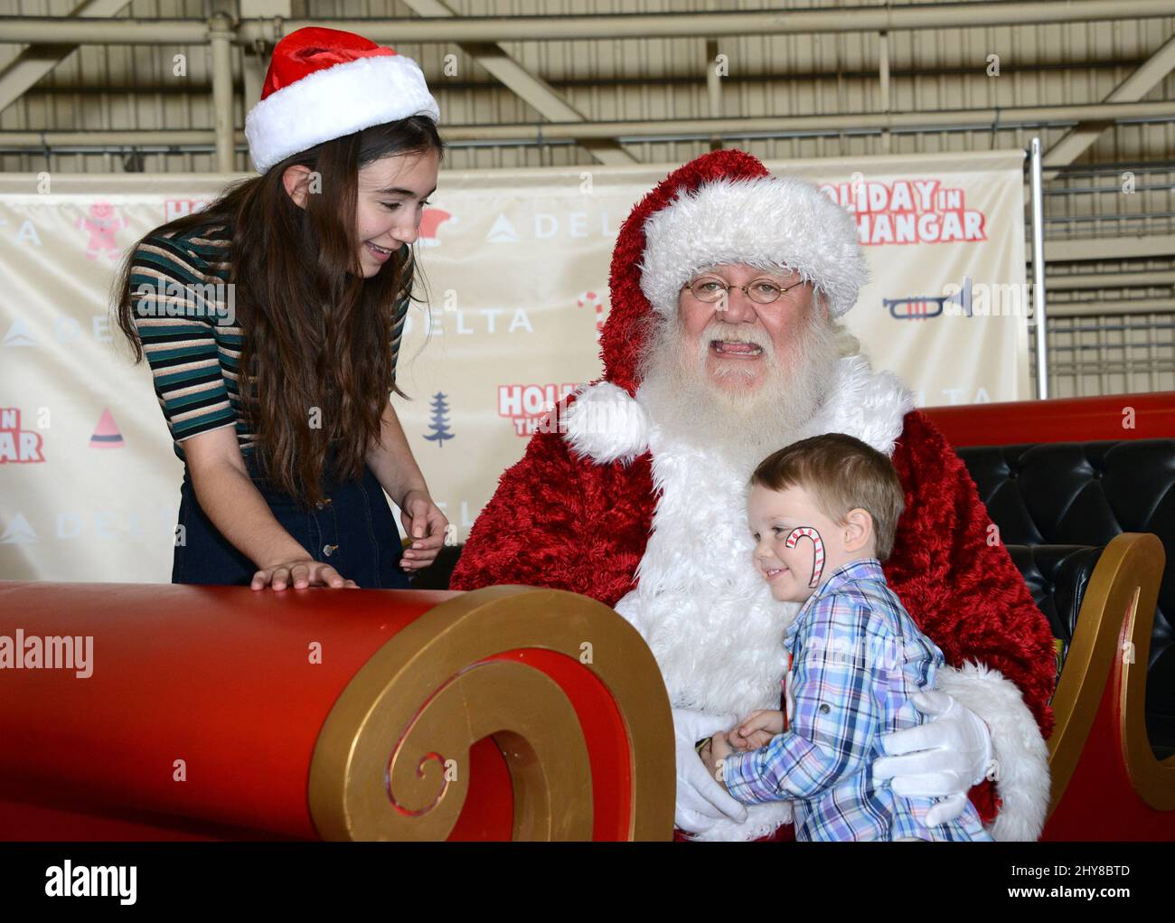 Rowan Blanchard and Santa Claus as Delta Airlines hosts Fifth Annual