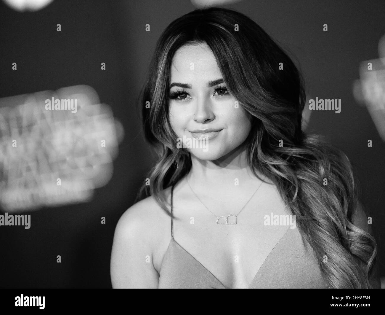 Becky G attending the Star Wars: The Force Awakens Premiere Stock Photo