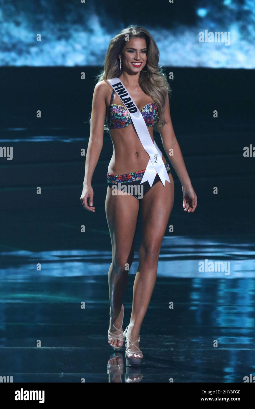 Miss Finland, RosaMaria Ryyti takes part in the Miss Universe