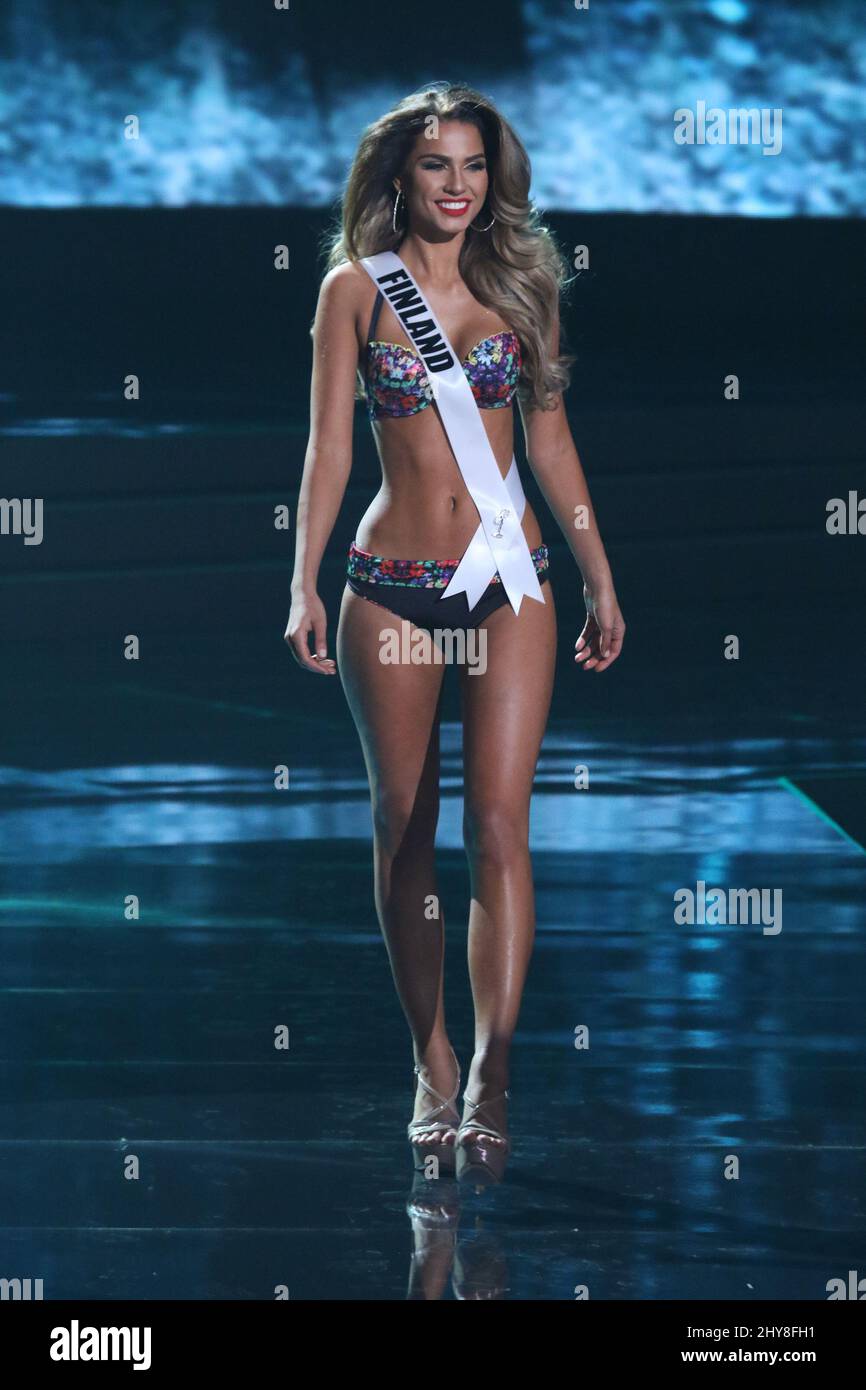 Miss Finland, Rosa Maria Ryyti takes part in the Miss Universe