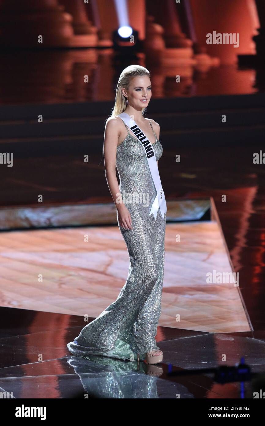 Miss Ireland, Joanna Cooper takes part in the Miss Universe Preliminary