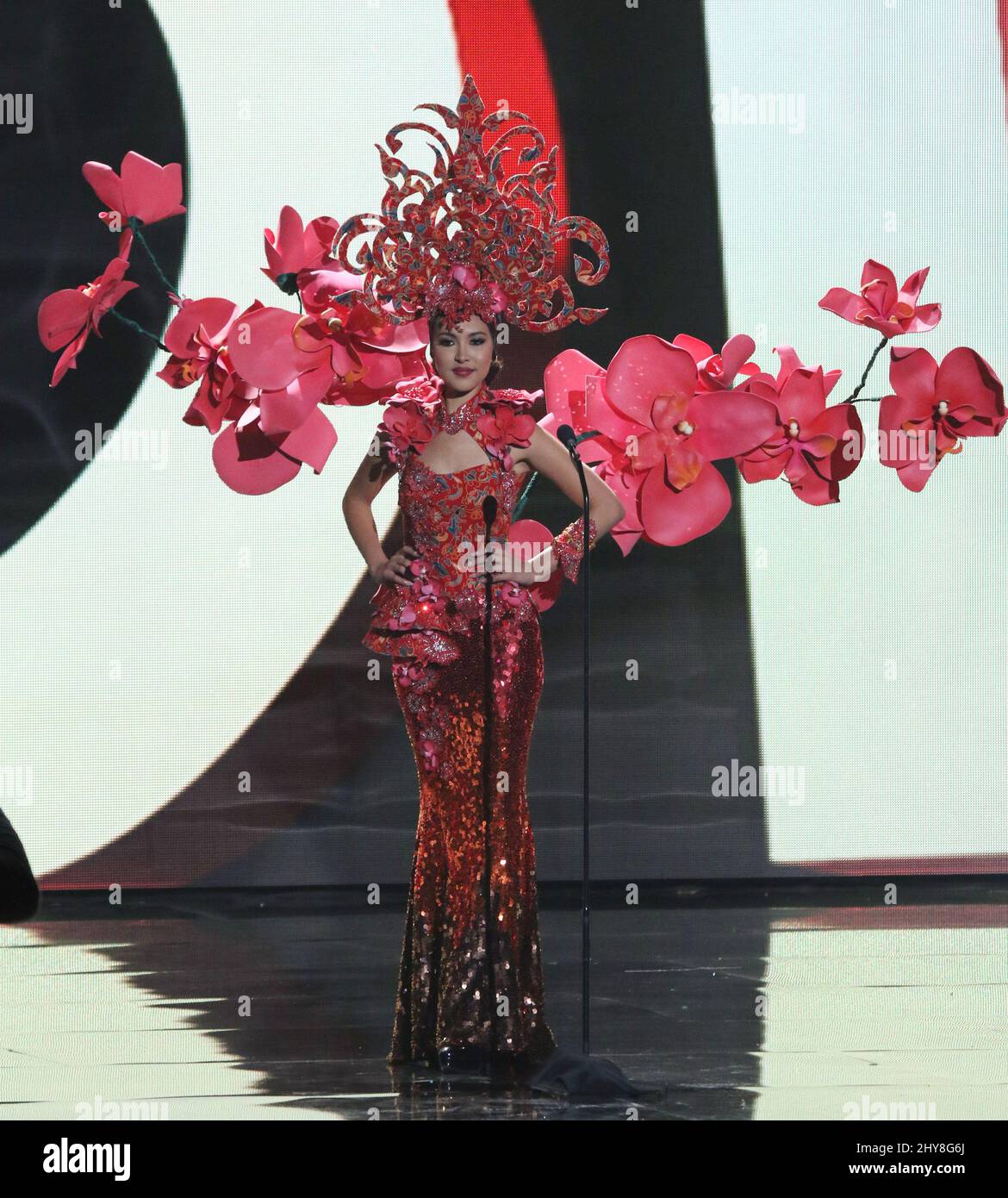 Miss Singapore Lisa Marie White During The 2015 Miss Universe National 