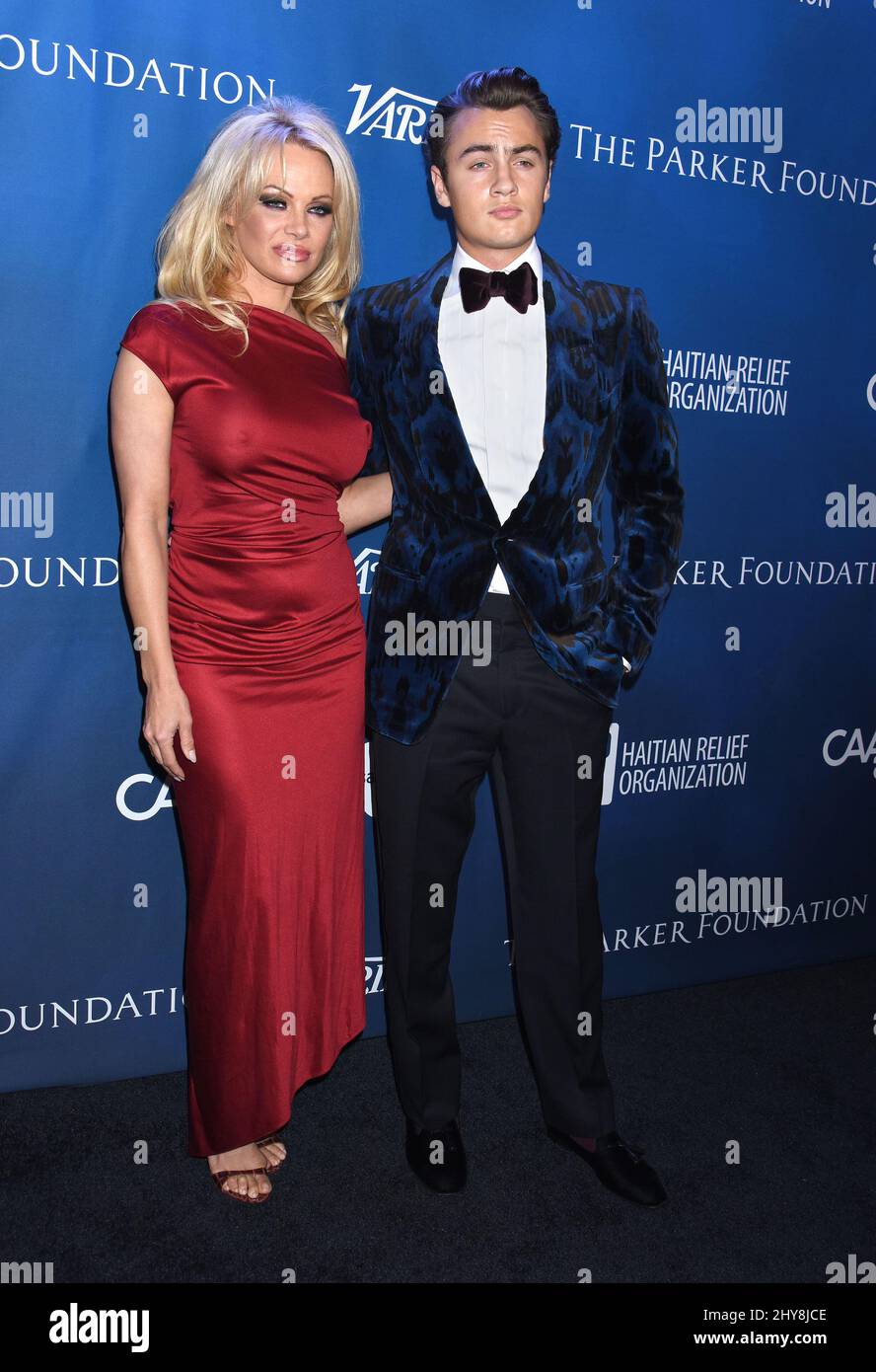 Pamela Anderson and Brandon Lee attending the 5th Annual Help Haiti