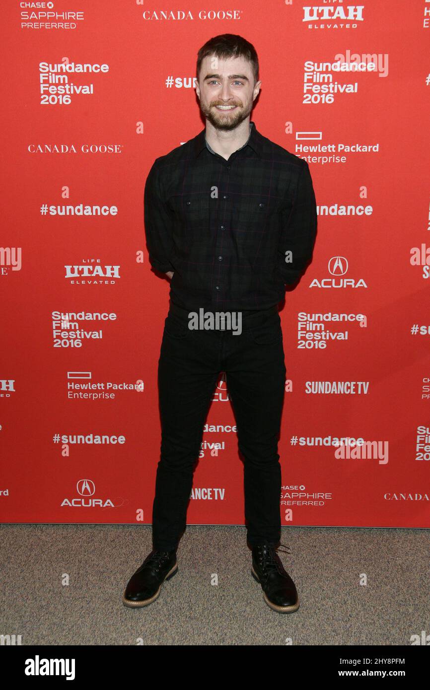 Daniel Radcliffe during the Swiss Army Man Premiere at the Sundance Film Festival 2016, The Eccles Theatre in Park City Utah, USA. Stock Photo