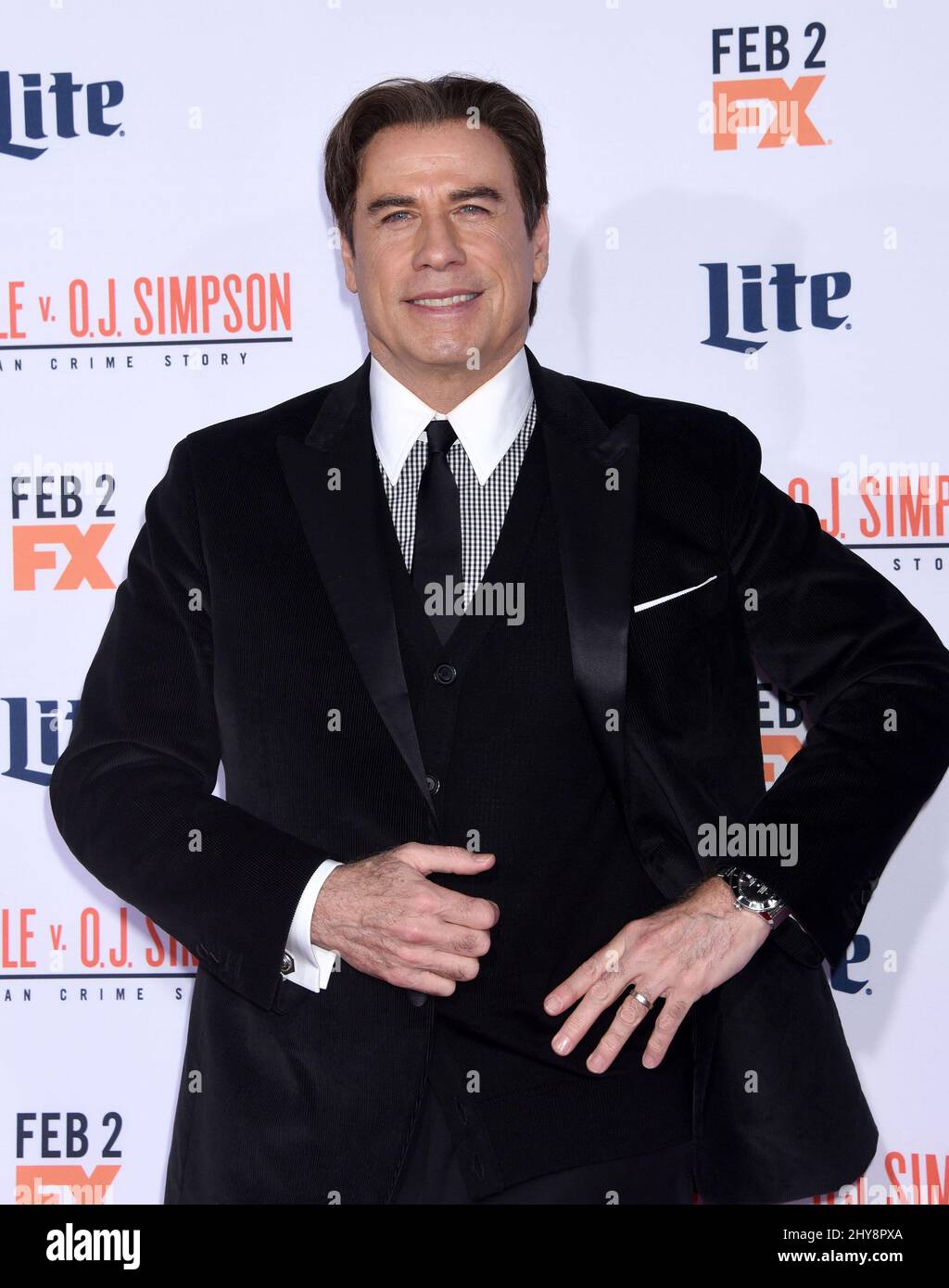 John Travolta attending The People v. O.J. Simpson American Crime Story