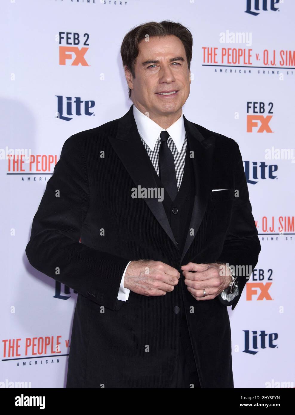John Travolta attending The People v. O.J. Simpson American Crime Story(02)