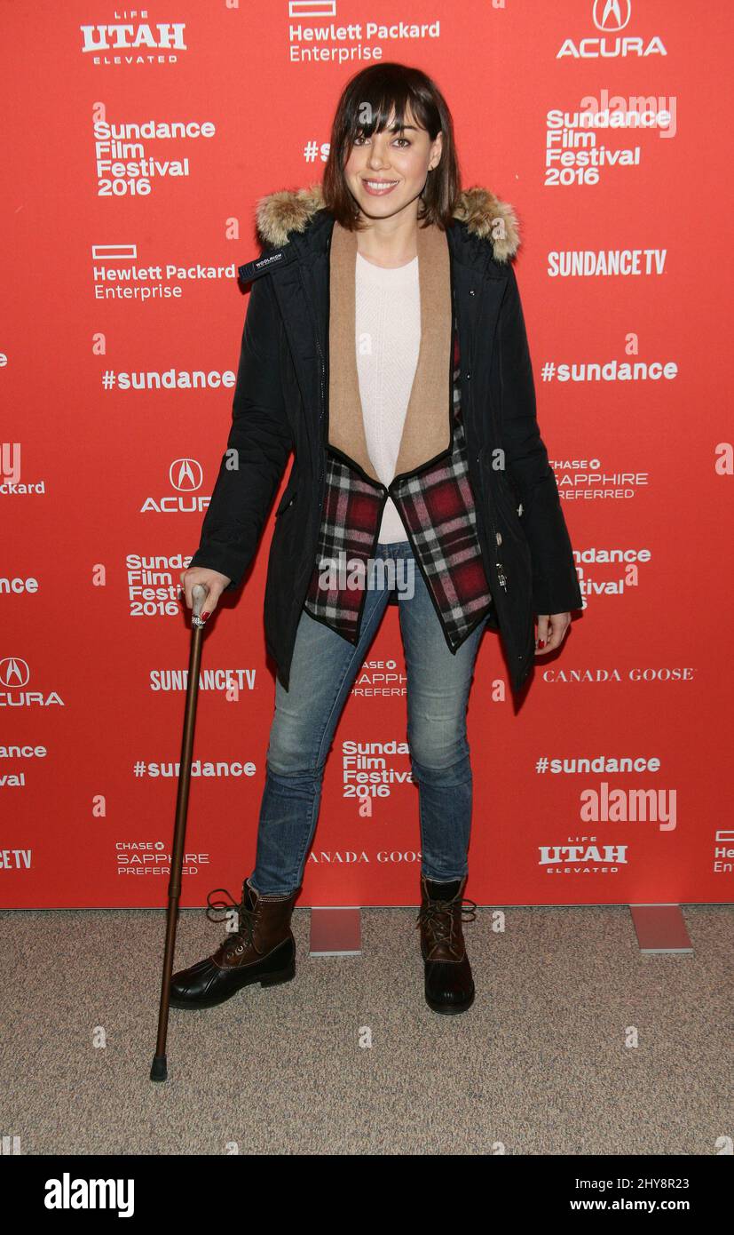 Aubrey Plaza attending the 'Manchester By The Sea' Premiere at Sundance Film Festival 2016 held at The Eccles Center Theatre Stock Photo