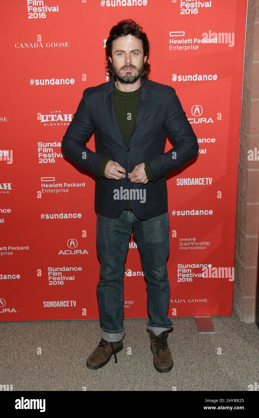 Casey Affleck attending the 'Manchester By The Sea' Premiere at Sundance Film Festival 2016 held at The Eccles Center Theatre Stock Photo