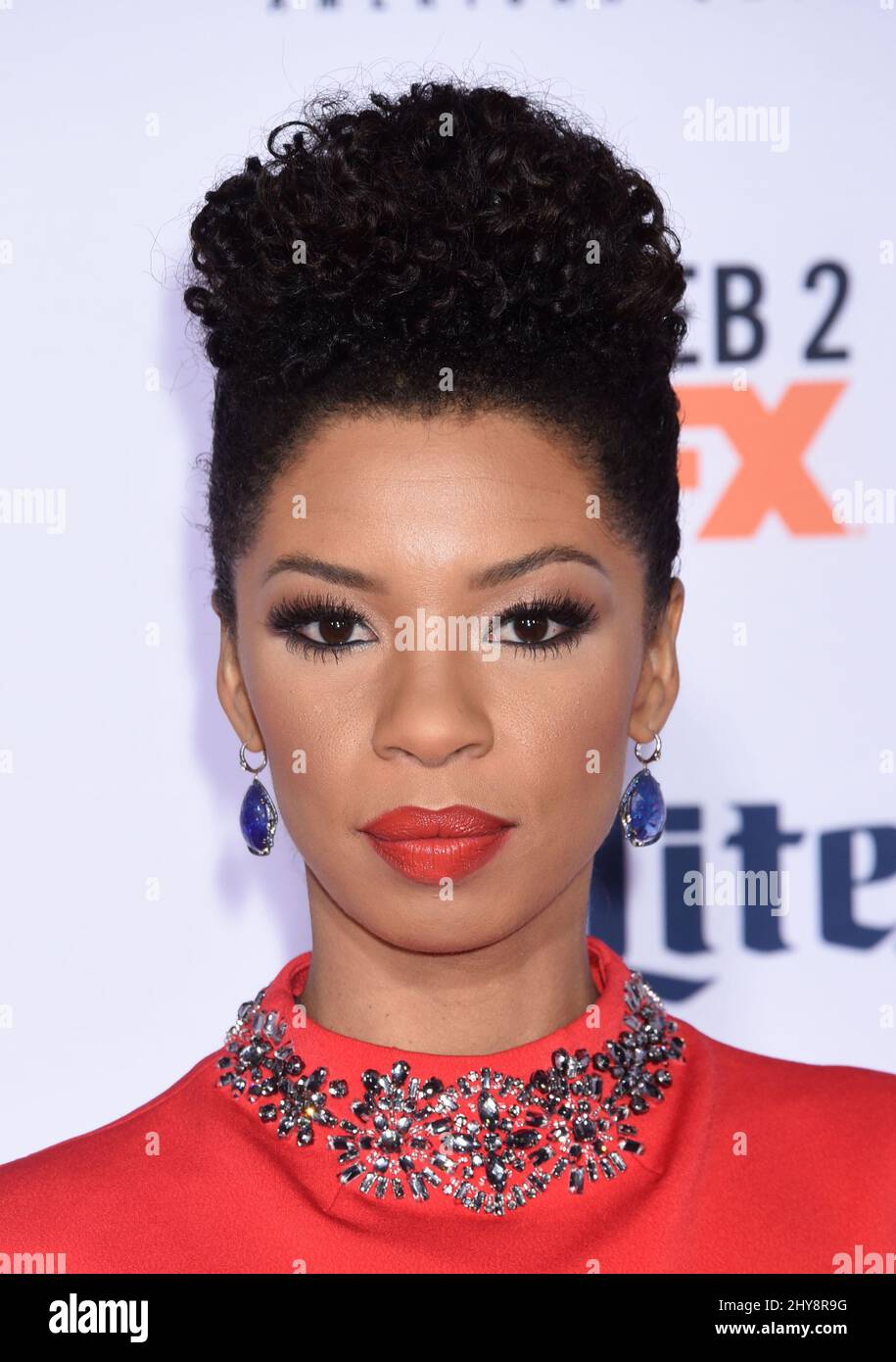 Angel Parker attending The People v. O.J. Simpson American Crime Story