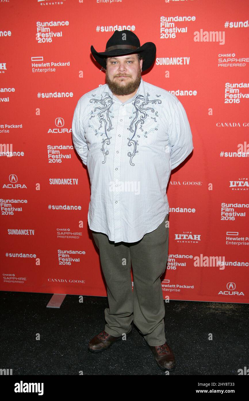 Michael Villar attending the Carnage Park Premiere at the Sundance Film Festival 2016, The Library Theatre in Park City, Utah. Stock Photo