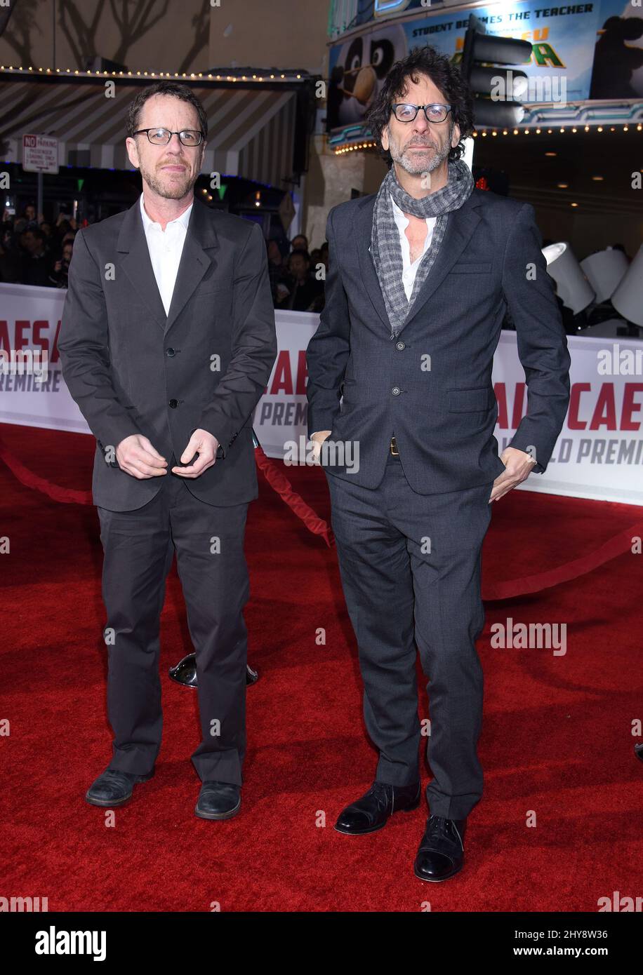 Ethan Cohen and Joel Cohen attending the "Hail, Caesar!" World Premiere
