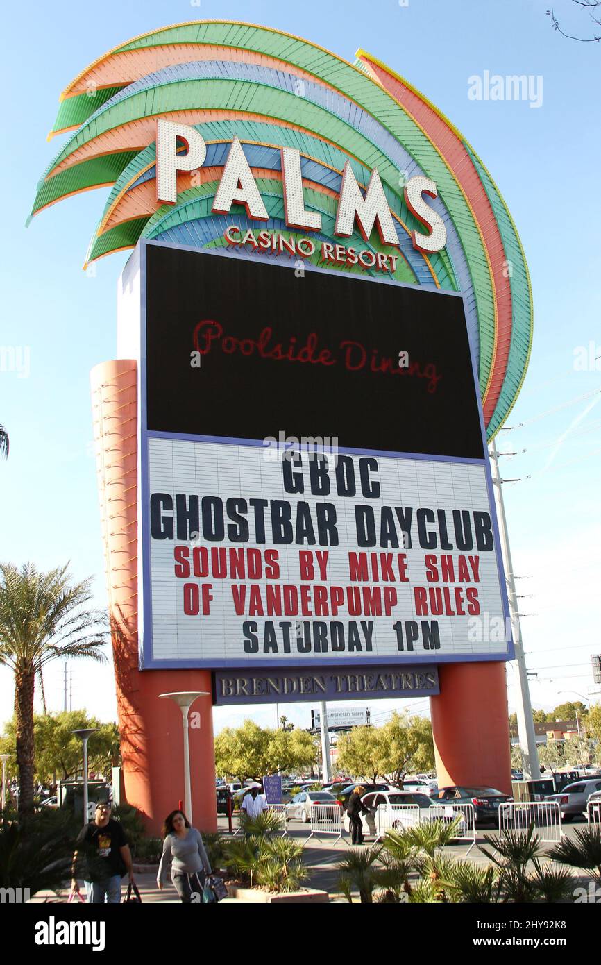 Atmosphere before 'Vanderpump Rules' stars at Ghostbar Dayclub in the Palms Casino Resort Stock Photo