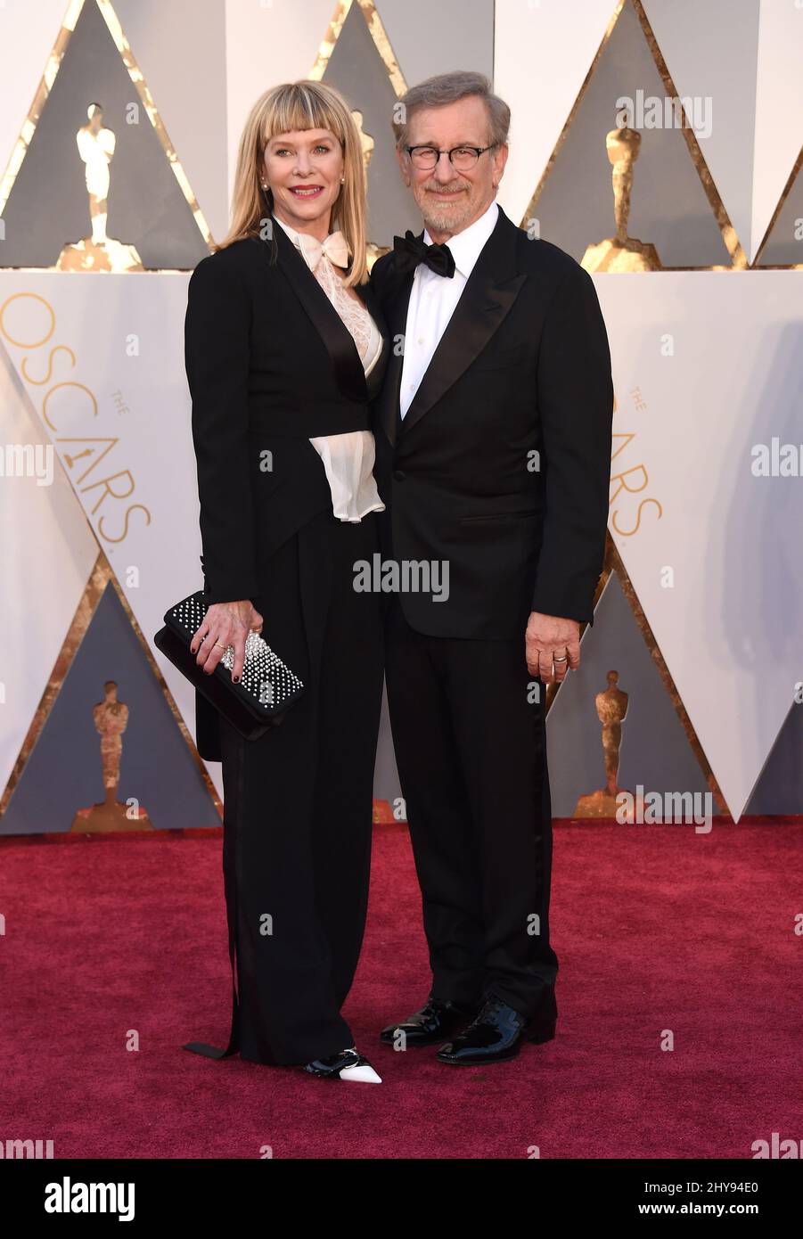 Kate Capshaw and Steven Spielberg attending the 88th Annual Academy Awards held at the Dolby Theatre Stock Photo