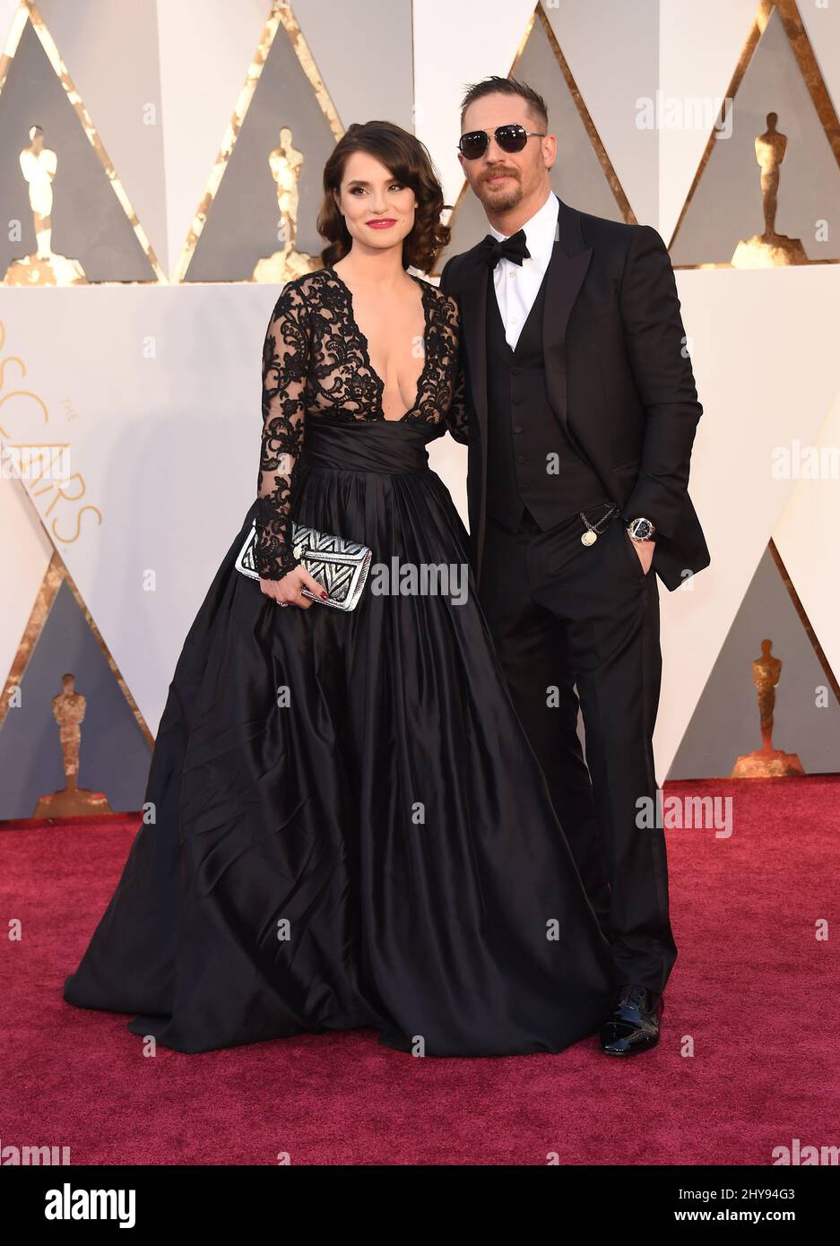 Tom Hardy and Charlotte Riley attending the 88th Annual Academy Awards held at the Dolby Theatre Stock Photo