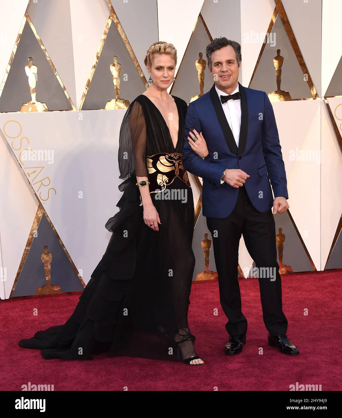Mark Ruffalo and Sunrise Coigney attending the 88th Annual Academy Awards held at the Dolby Theatre Stock Photo