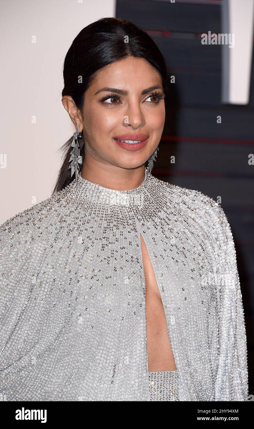 Priyanka Chopra attending the 2016 Vanity Fair Oscar Party Hosted By