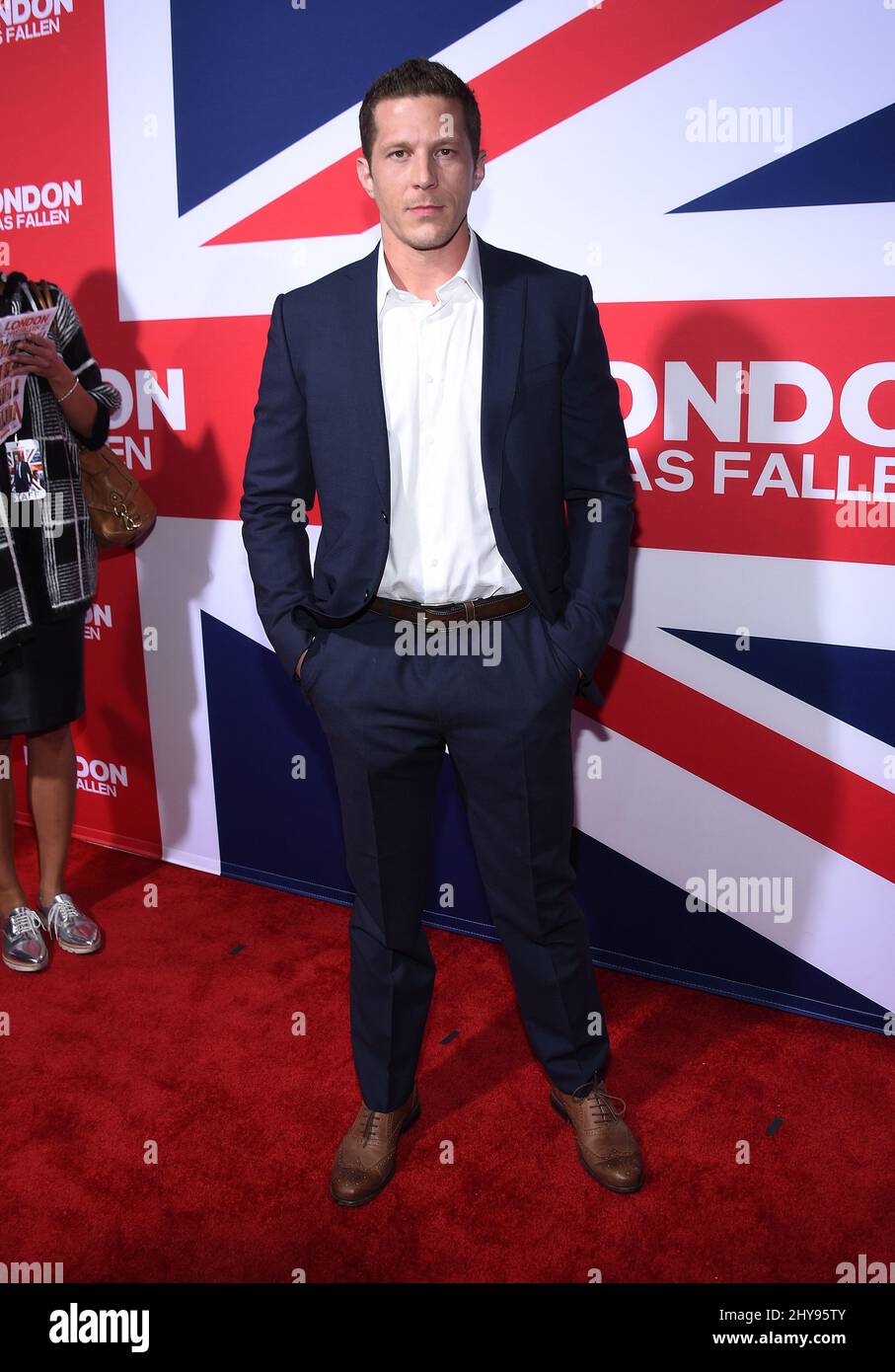 Joe Fidler attends the premiere of London Has Fallen at the Arclight Cinemas in Los Angeles, CA, USA, on March 1, 2016. Stock Photo