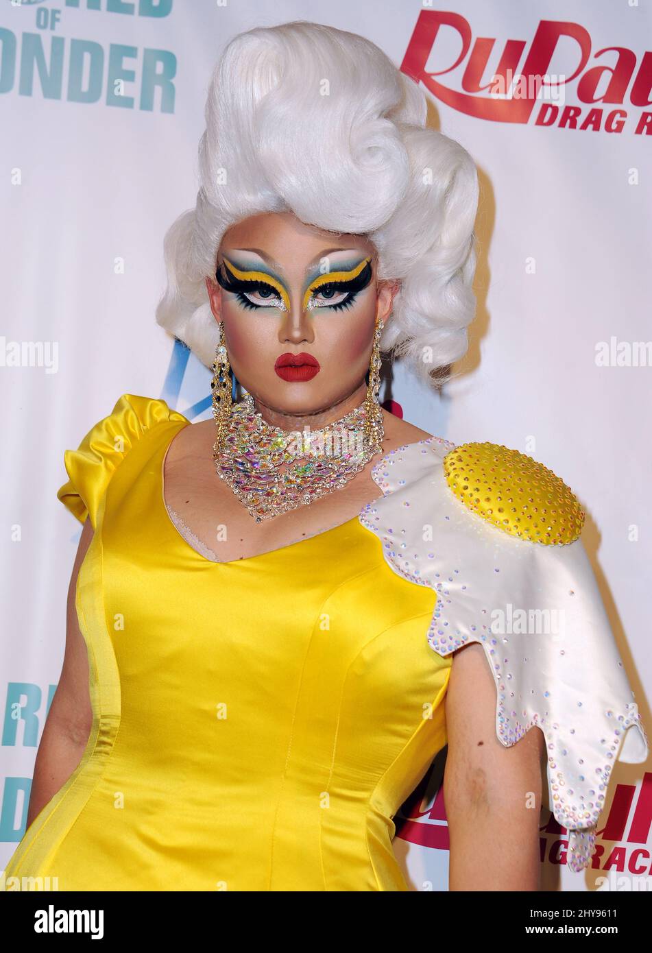 Kim Chi attends RuPaul s Drag Race Season 8 Premiere held at the Mayan Theater Stock Photo Alamy