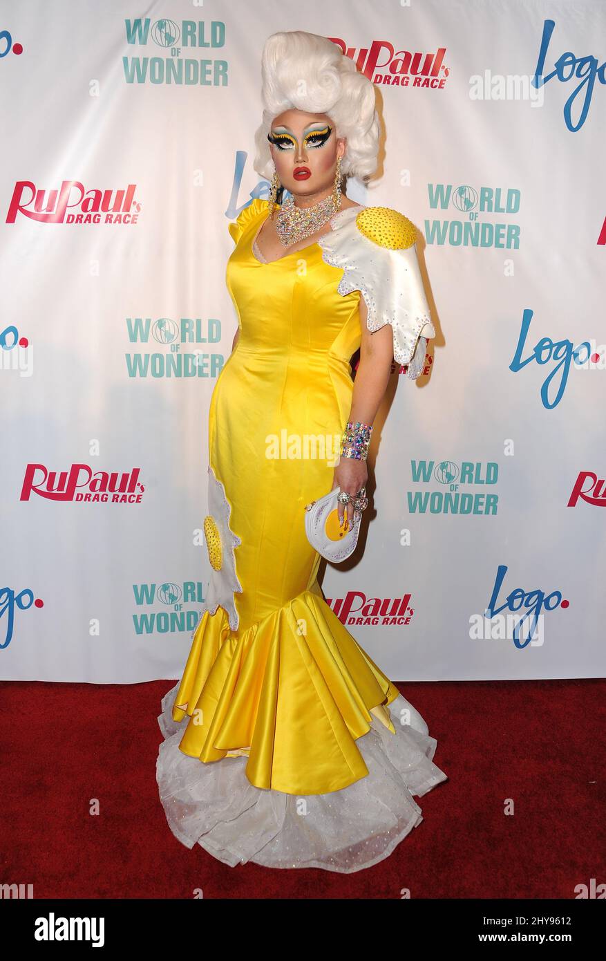 Kim Chi attends RuPaul s Drag Race Season 8 Premiere held at the Mayan Theater Stock Photo Alamy