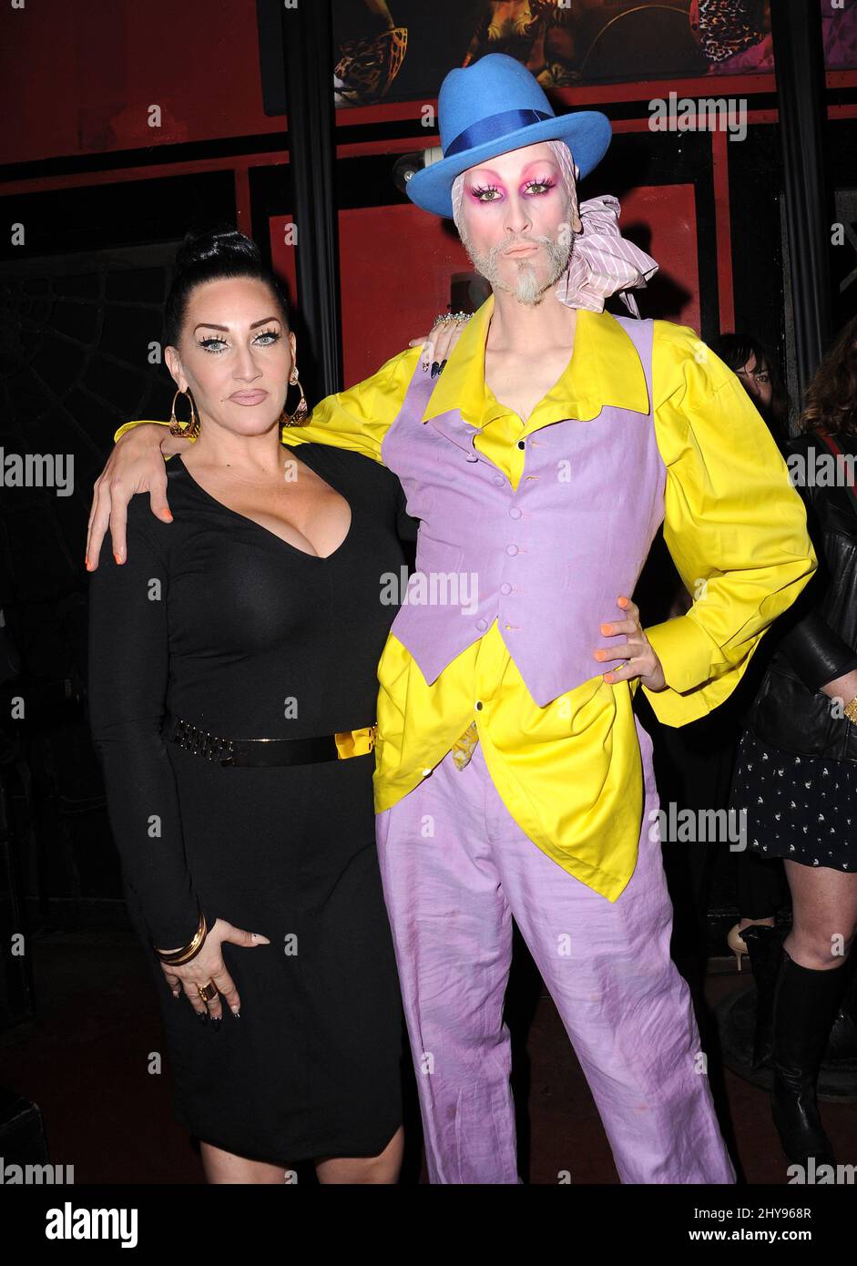 Michelle Visage and Mathu Andersen attend RuPaul's Drag Race Season 8 Premiere held at the Mayan Theater Stock Photo