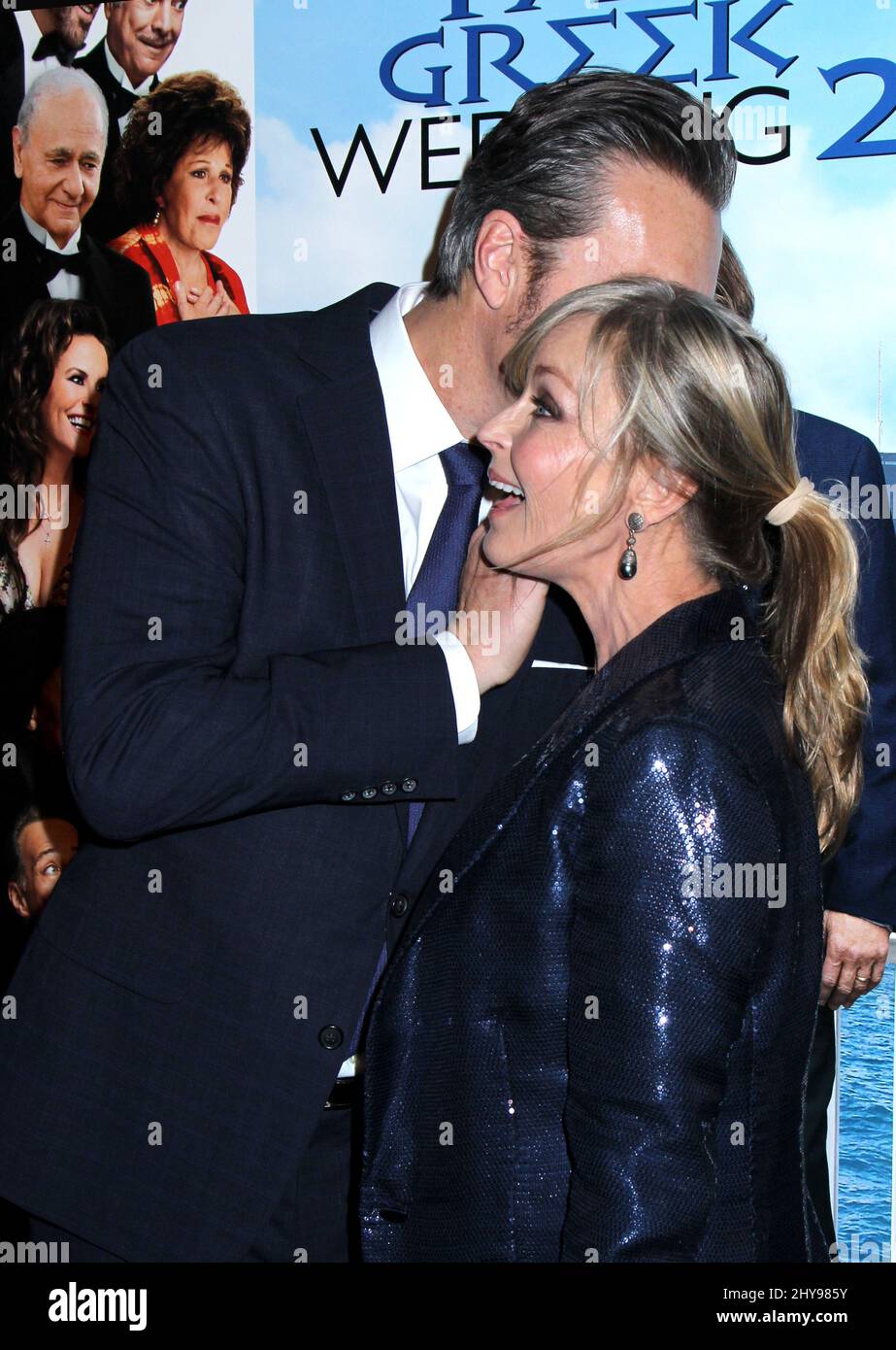 John Corbett and Bo Derek attending the New York premiere of My Big Fat ...