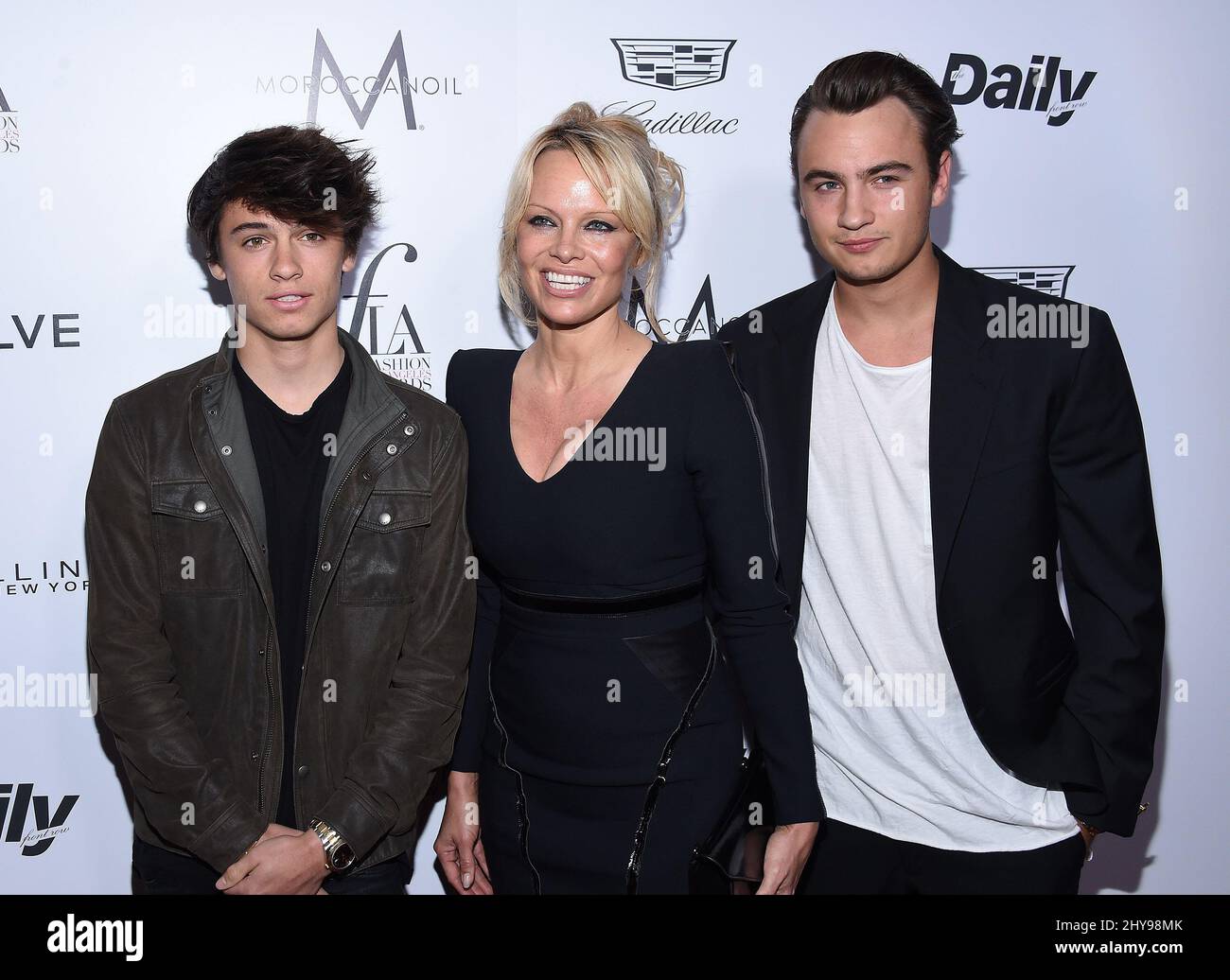 Pamela Anderson, Dylan Lee & Brandon Lee attending the Daily Front Rows