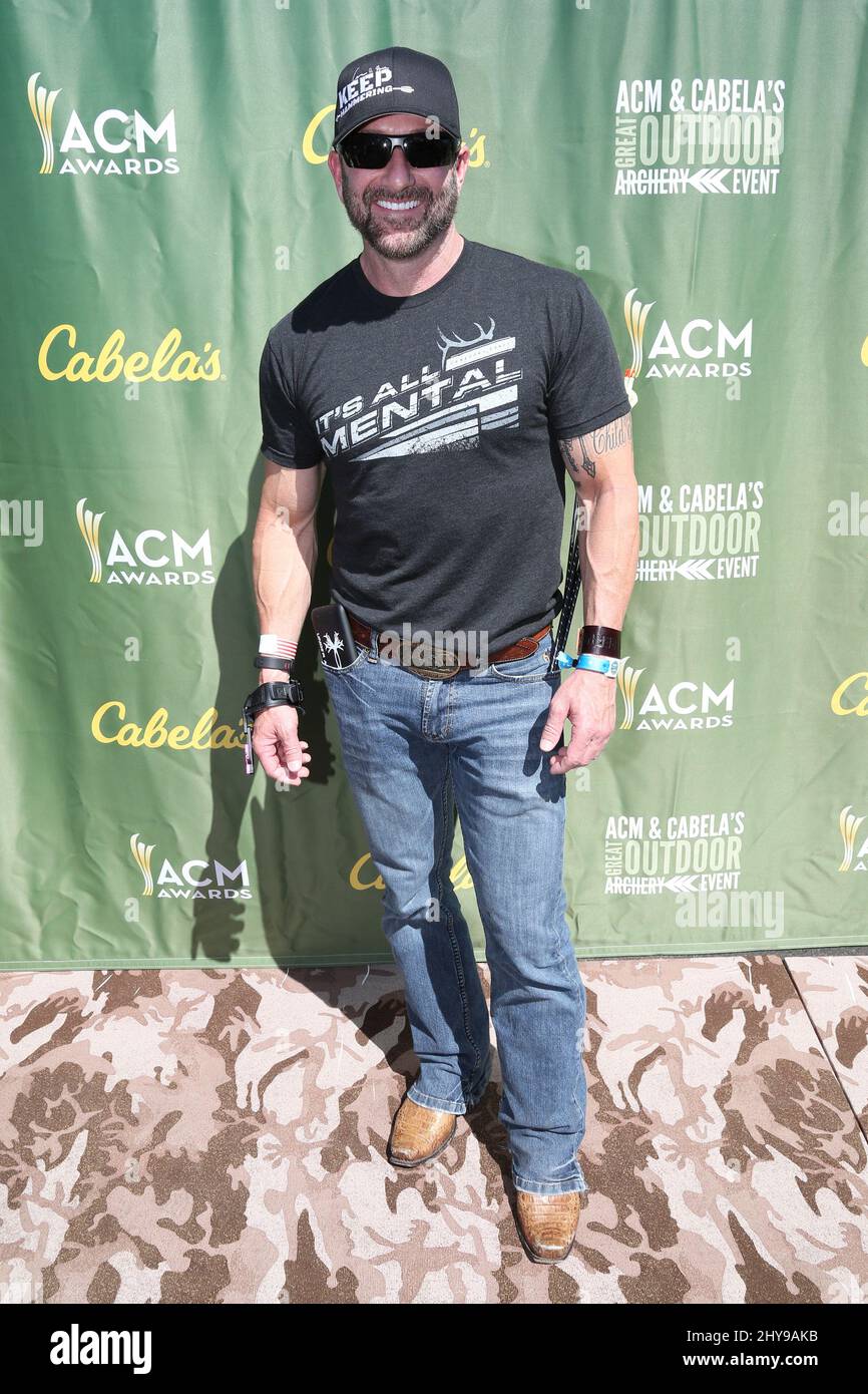 Cameron Hanes attending Cabela's Celebrity Tic-Tac-Toe Archery Tournament held at the Las Vegas Festival Grounds, USA. Stock Photo