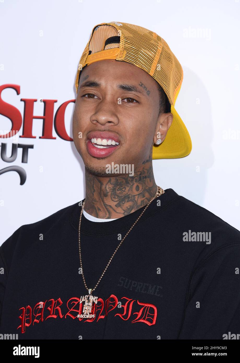 Tyga attending the 'Barbershop: The Next Cut' Premiere in Los Angeles ...