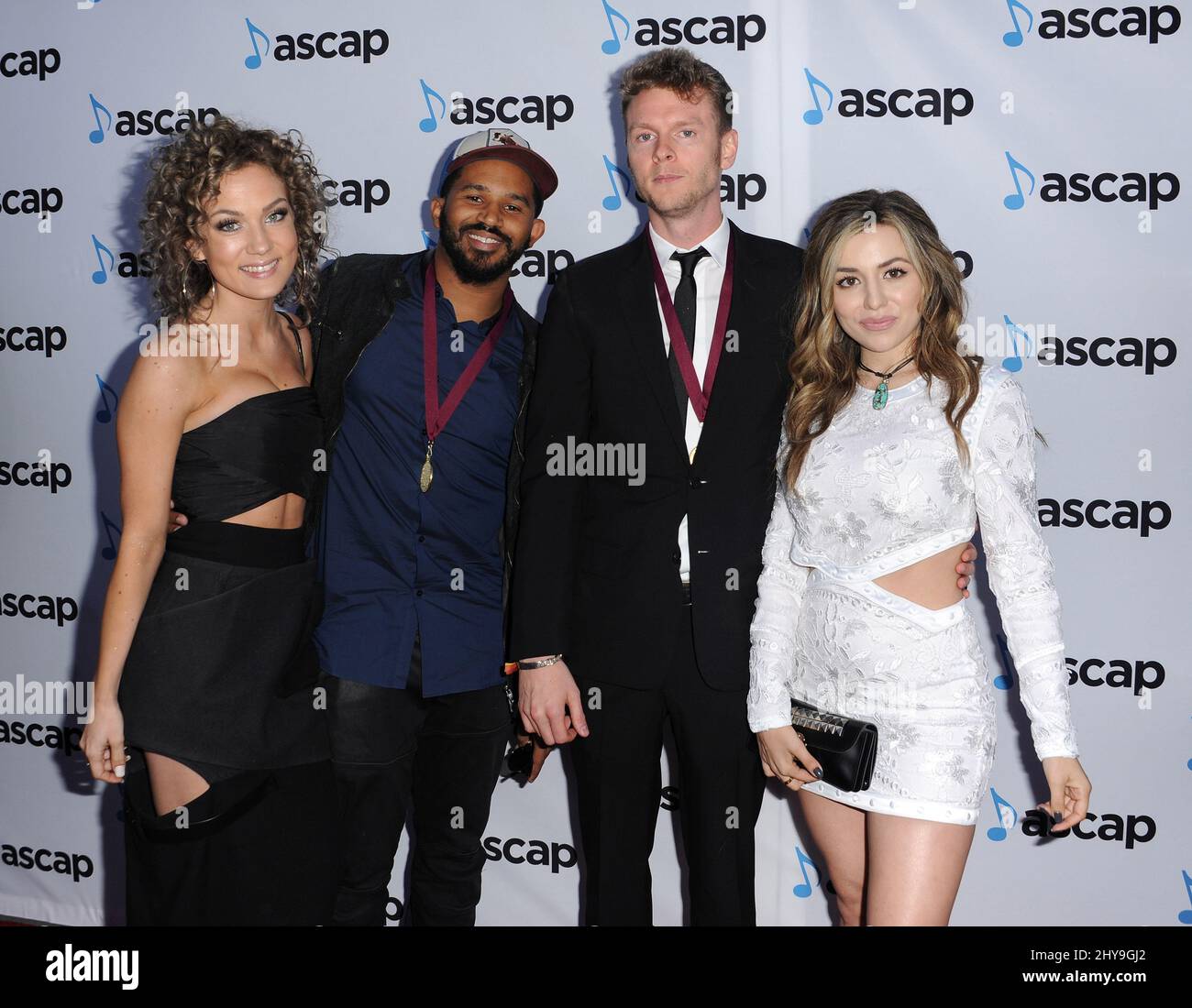 Joshua Ammo Coleman, Henry Cirkut Walter attending the 2016 ASCAP Pop Awards held at Dolby Theatre in Los Angeles, USA. Stock Photo
