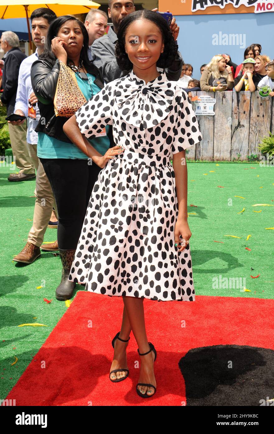 Skai Jackson attending "The Angry Birds Movie" Premiere held at Regency