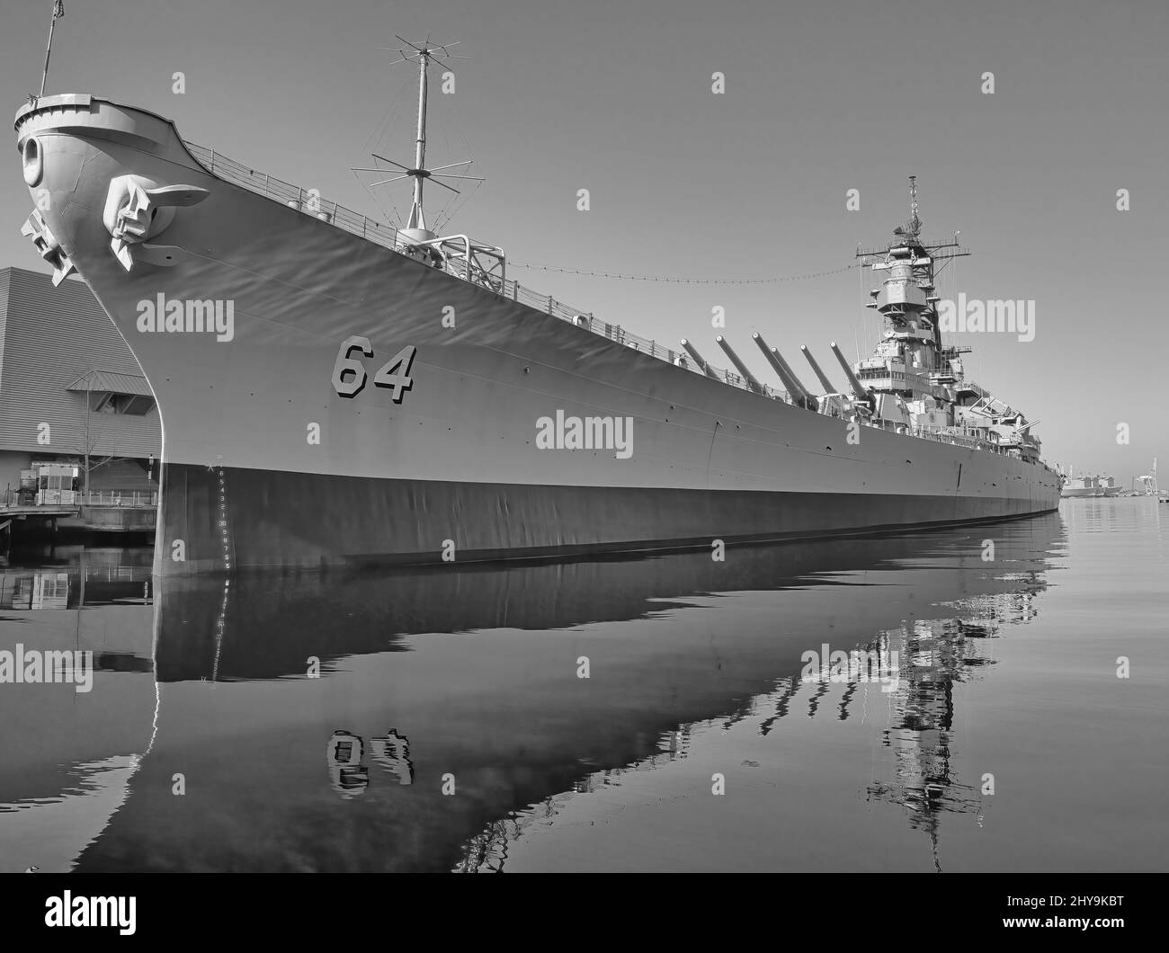 US Navy battleship USS WISCONSIN BB 64 12X18 Photograph 
