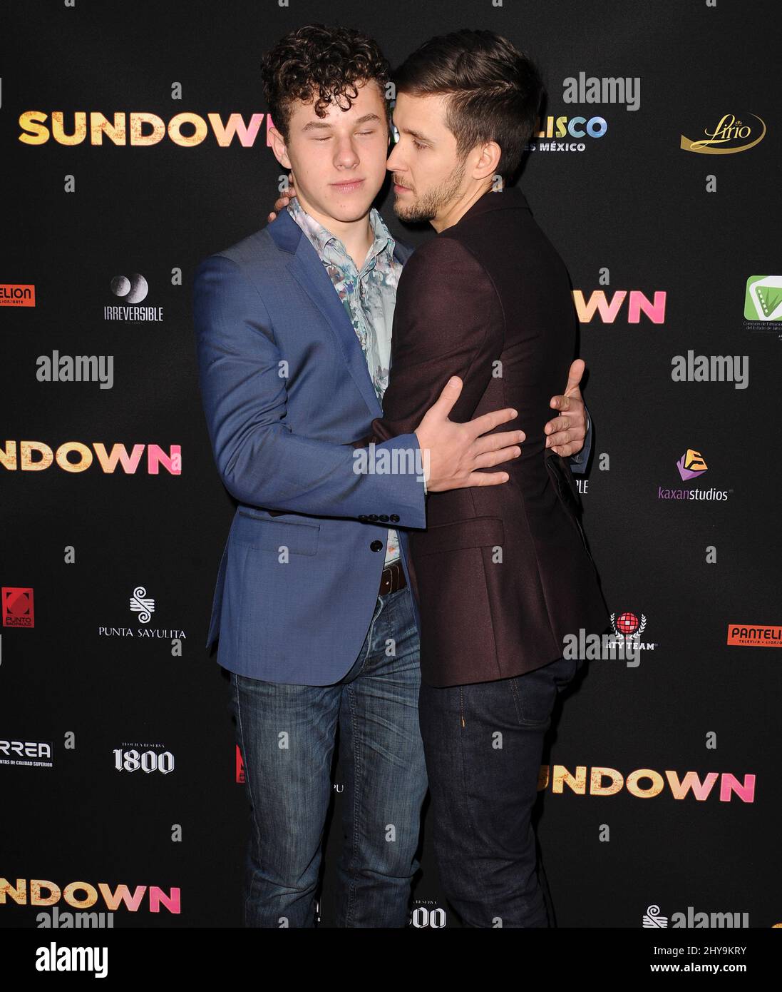 Devon Werkheiser, Nolan Gould attending the "Sundown" US Premiere