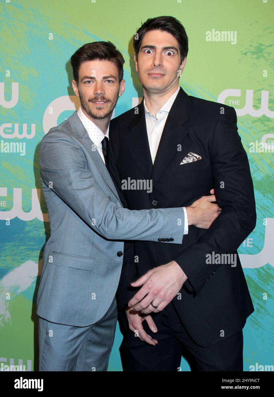 Grant Gustin And Brandon Routh Attending The Cw Networks 2016 Upfront