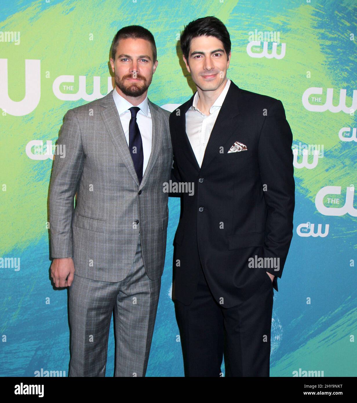 Stephen Amell And Brandon Routh Attending The Cw Networks 2016 Upfront